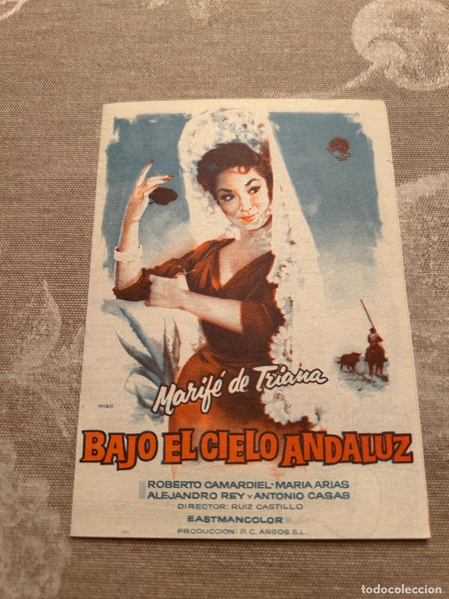 Cine: 991 BAJO EL CIELO ANDALUZ CINE AVENIDA VALENCIA CON PUBLICIDAD BUEN ESTADO