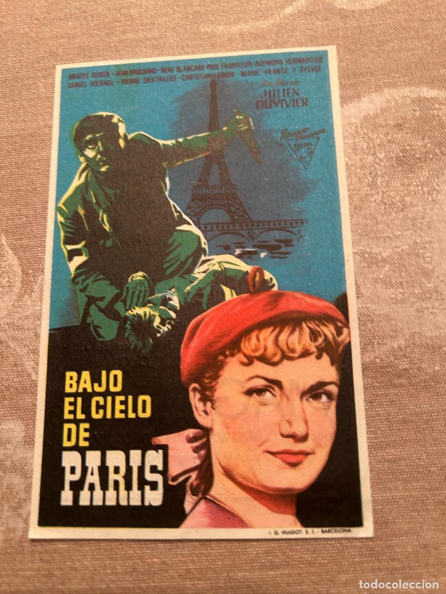 Cine: BAJO EL CIELO DE PARIS CINE MAIQUEZ CARTAGENA CON PUBLICIDAD BUEN ESTADO