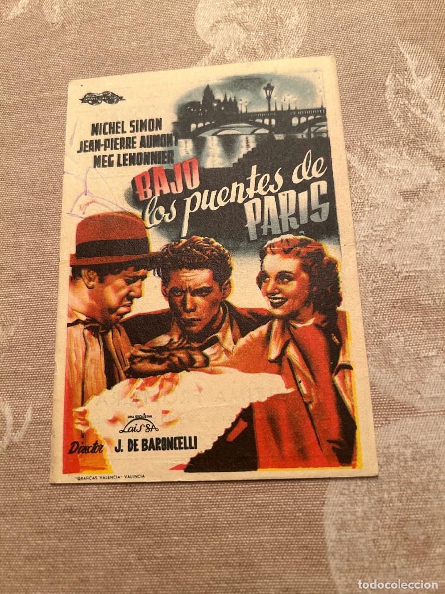 Cine: 1004 BAJO LOS PUENTES DE PARIS CINEMA FLORIDA CASETAS ZARAGOZA CON PUBLICIDAD BUEN ESTADO