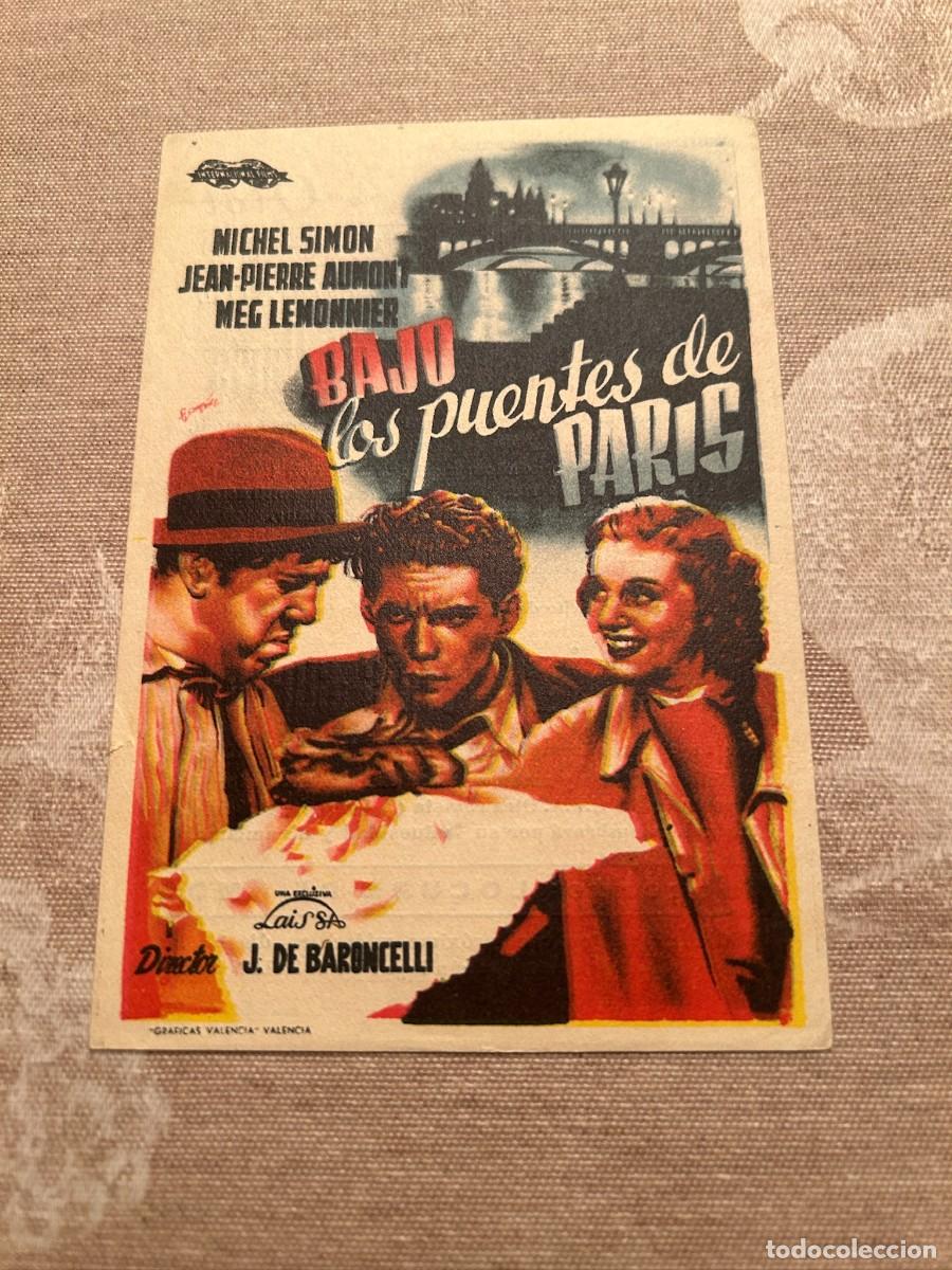 Cine: 1005 BAJO LOS PUENTES DE PARIS CINE COLON OLOT CON PUBLICIDAD BUEN ESTADO