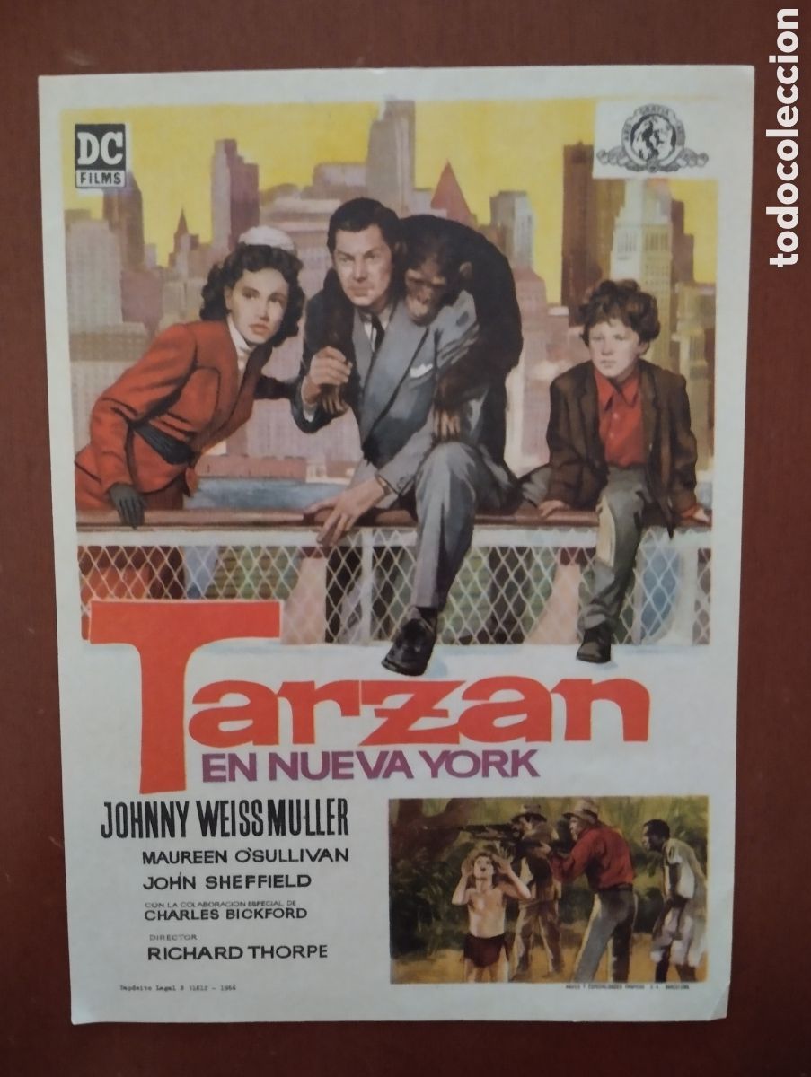 Cine: Folleto Programa de cine - TARZAN EN NUEVA YORK