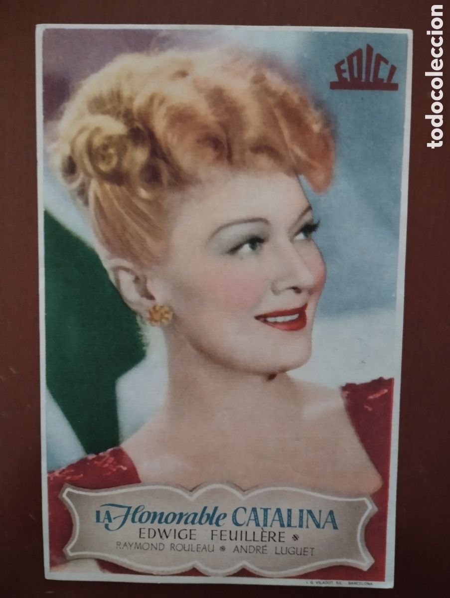 Cine: Folleto Programa de cine - LA HONORABLE CATALINA