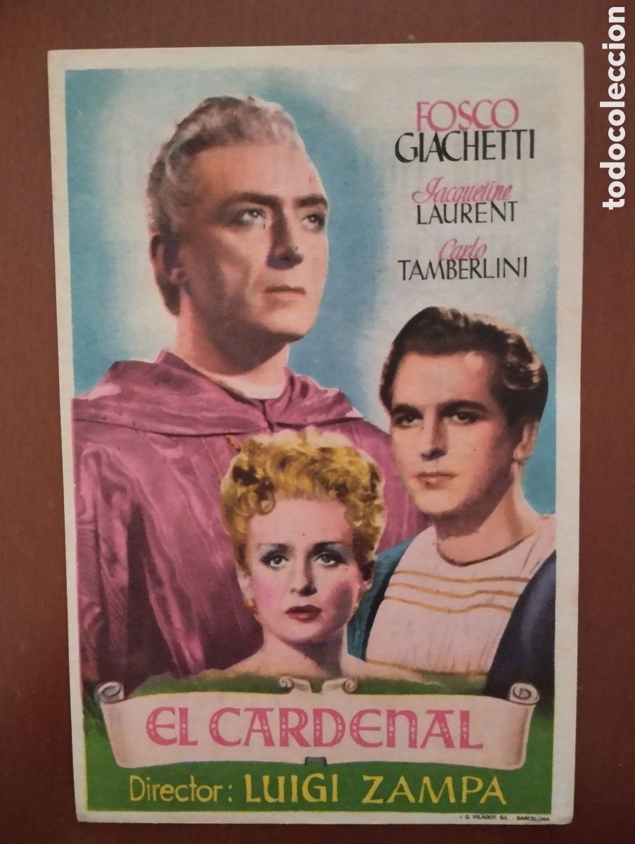 Cine: Folleto Programa de cine - EL CARDENAL