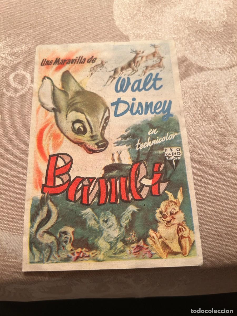 Cine: 1018 BAMBI TEATRO CALDERON VALLADOLID CON PUBLICIDAD BUEN ESTADO