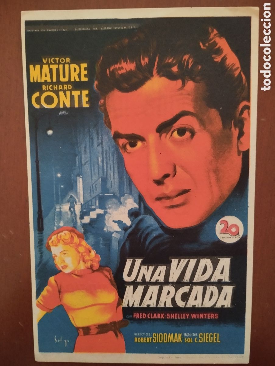 Cine: Folleto Programa de cine - UNA VIDA MARCADA