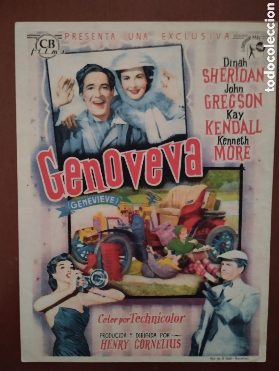 Cine: Folleto Programa de cine - GENOVEVA
