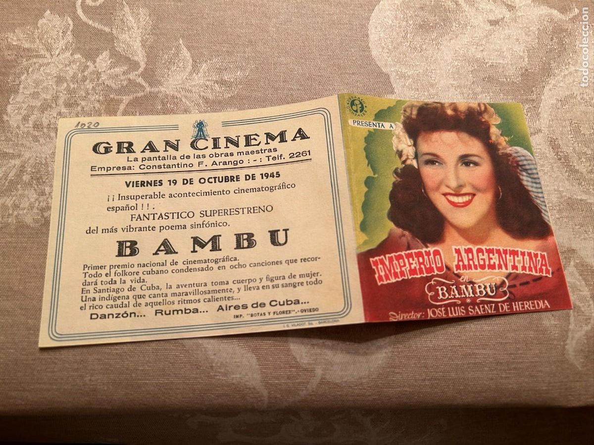 Cine: 1020 BAMBU GRAN CINEMA OVIEDO CON PUBLICIDAD BUEN ESTADO