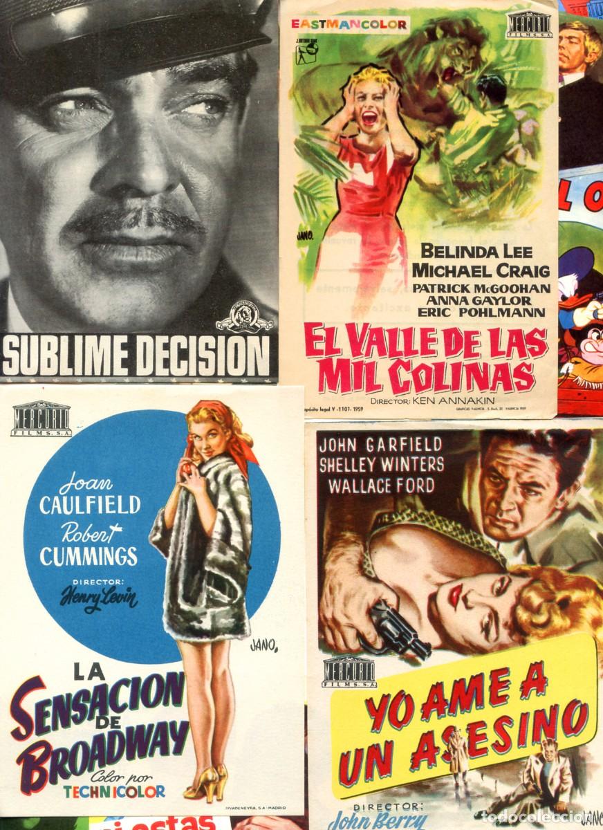 Cine: LOTE DE 50 FOLLETOS, PROGRAMAS, PROSPECTOS DE CINE ORIGINALES TODOS DIFERENTES