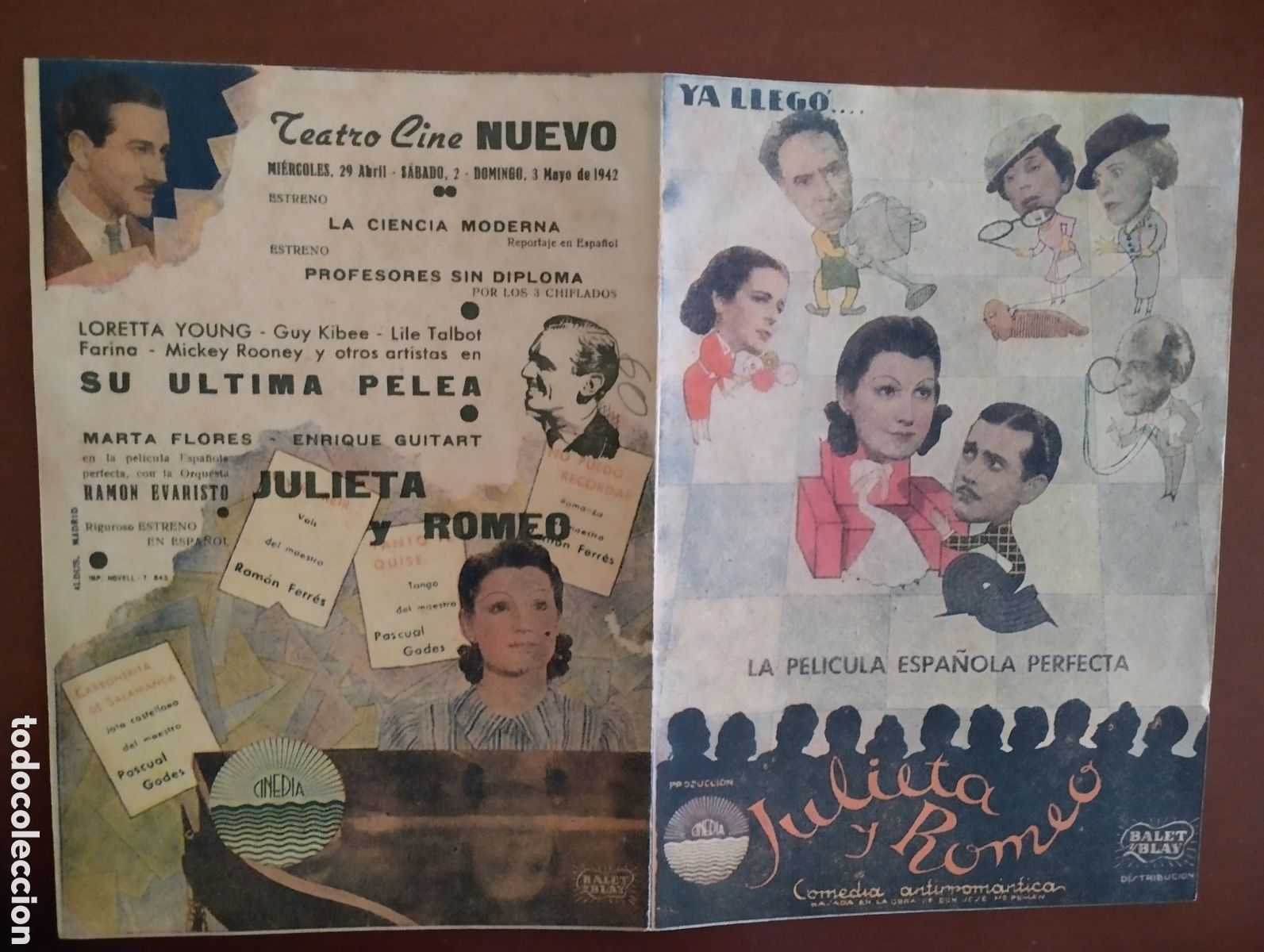 Cine: Folleto Programa de cine - ROMEO Y JULIETA