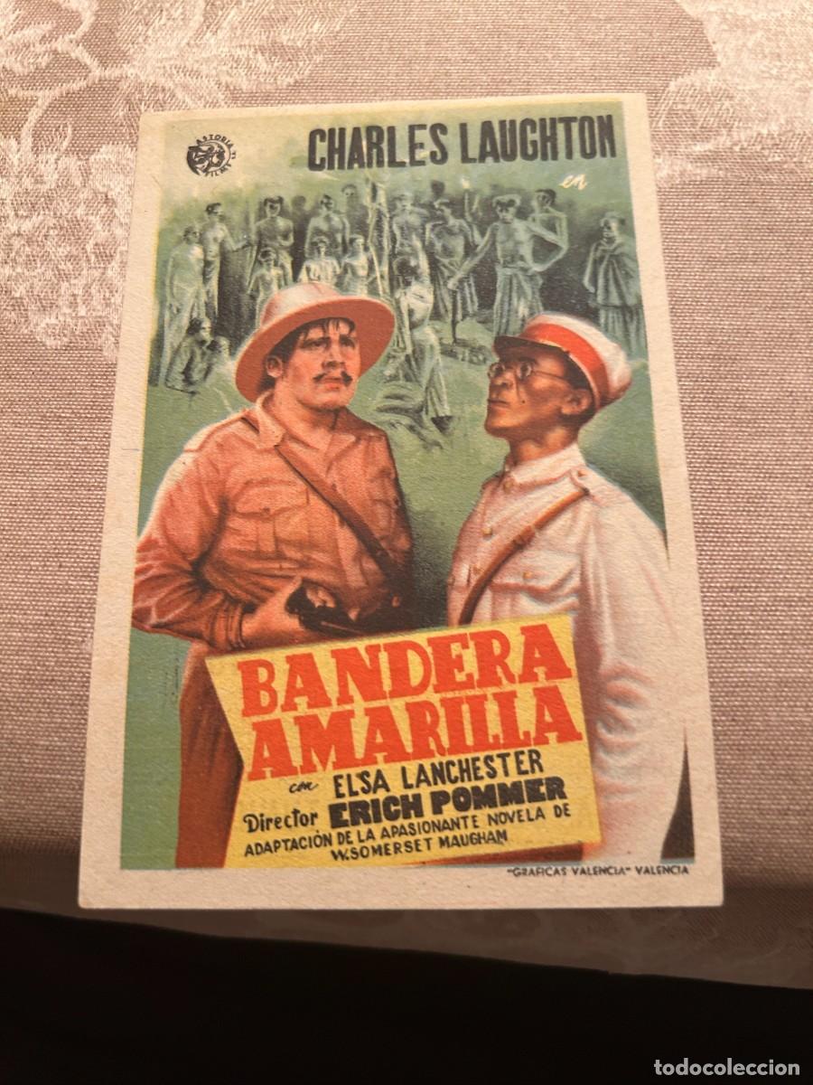 Cine: 1026 BANDERA AMARILLA CINE CAPITOL CASTELLON CON PUBLICIDAD BUEN ESTADO