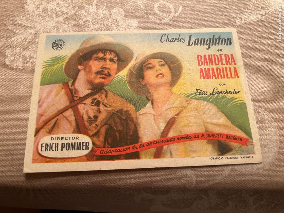 Cine: 1027 BANDERA AMARILLA CINE ORIENTE MORON SEVILLA CON PUBLICIDAD BUEN ESTADO
