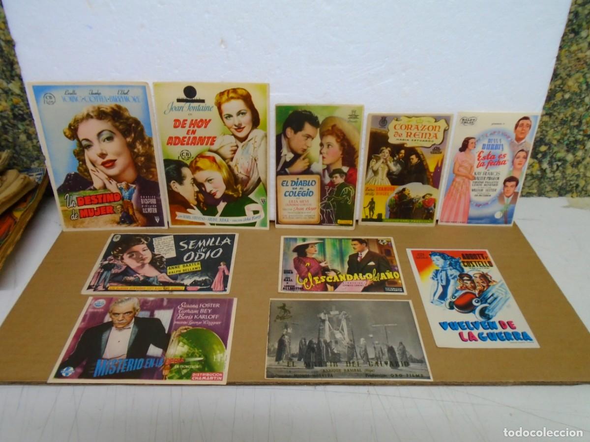 Cine: CINE.LOTE DE 10 PROGRAMAS SENCILLOS SIN PUBLICIDAD,A&Ntilde;OS 40/50.VER FOTOS.