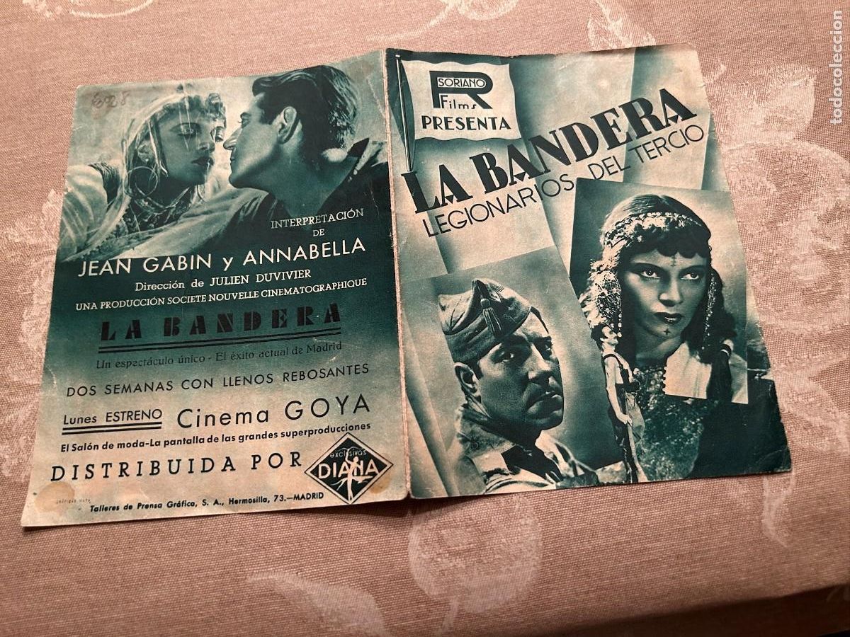 Cine: 1028 LA BANDERA LEGIONARIOS DEL TERCIO CINE GOYA MADRID CON PUBLICIDAD BUEN ESTADO