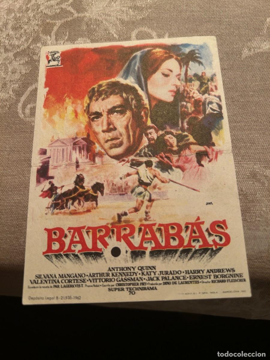 Cine: 1058 BARABAS CINE DARIMELIA Y LIS PALACE JAEN CON PUBLICIDAD BUEN ESTADO