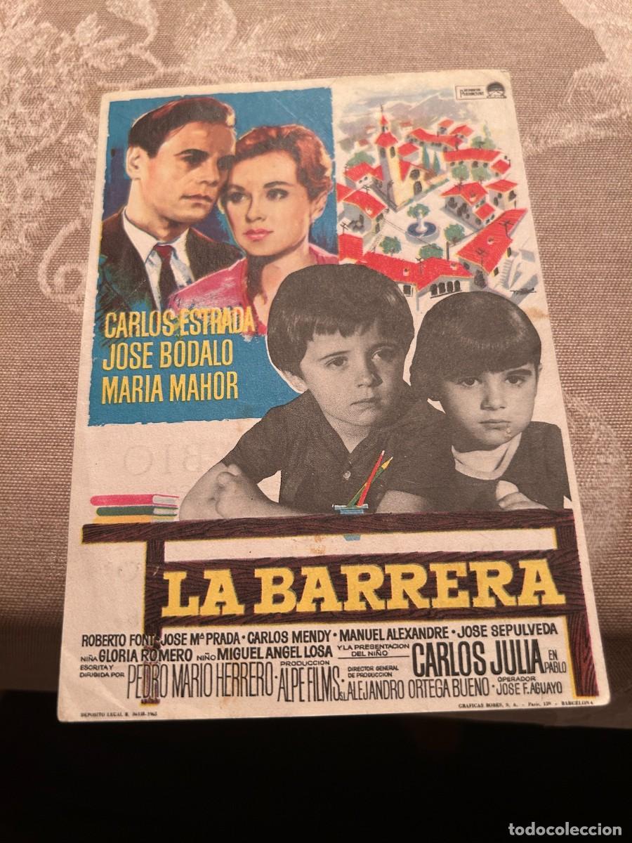 Cine: 1059 LA BARRERA CINE CERVANTES JAEN CON PUBLICIDAD BUEN ESTADO
