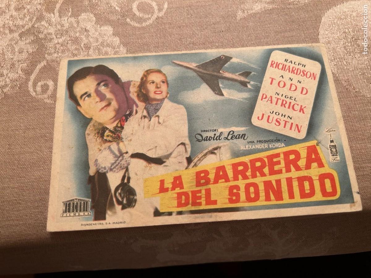  Flyers Publicitaires de films Anciens: 1061 LA BARRERA DEL SONIDO TEATRO MARIA LUISA MERIDA CON PUBLICIDAD BUEN ESTADO