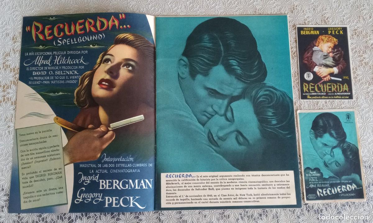 Cine: cat&aacute;logo programa Procines 1946/1947 estreno pel&iacute;cula Alfred Hitchcock dise&ntilde;o decorado Salvador Dal&iacute;