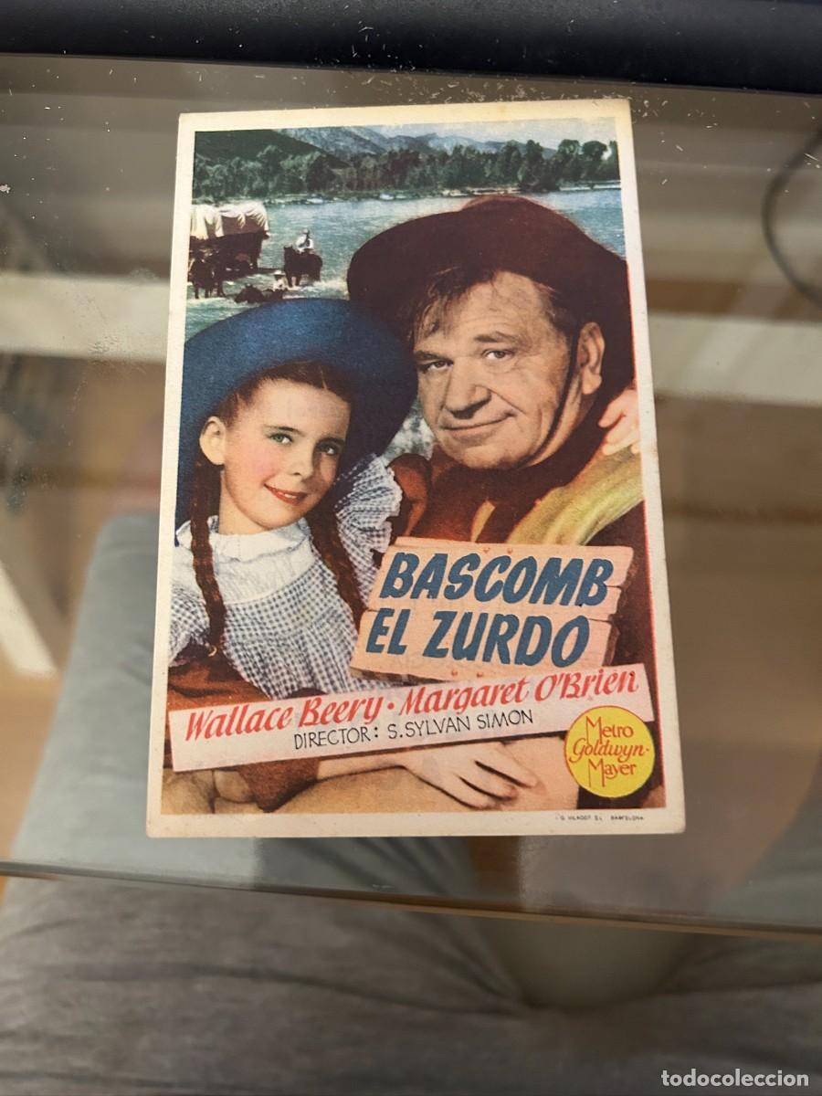 Cine: 1074 BASCOMB EL ZURDO CAPITOLIO METROPOLI CON PUBLICIDAD BUEN ESTADO