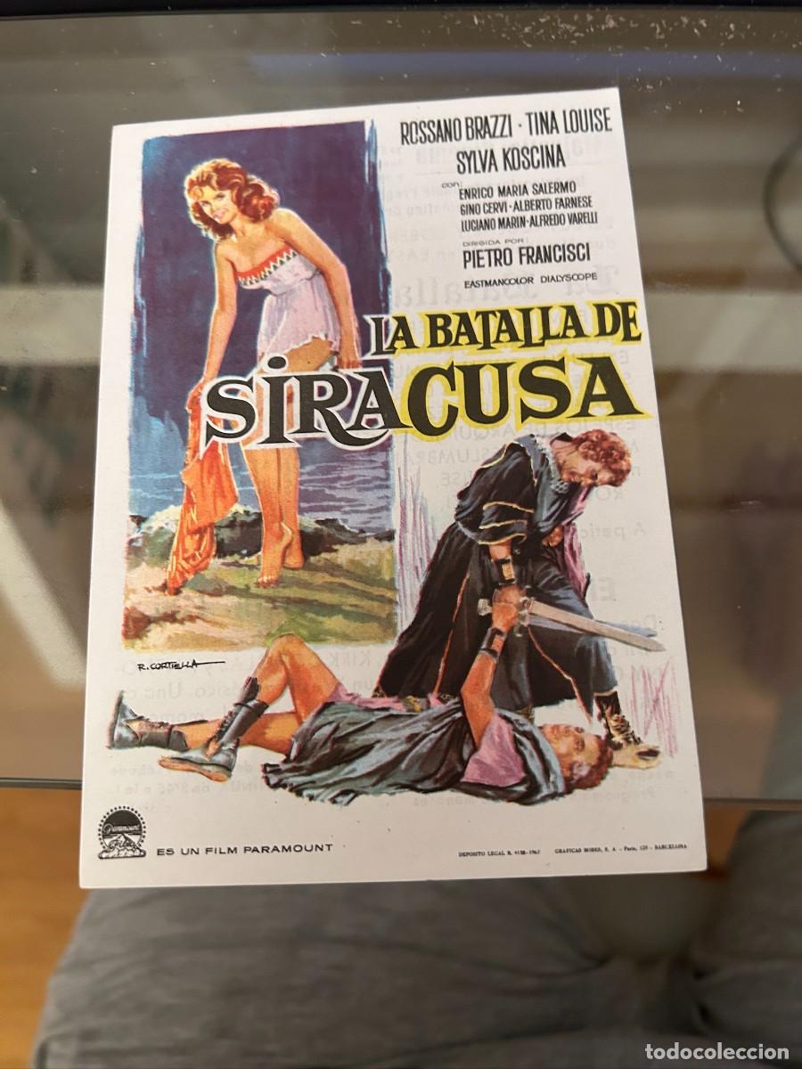 Cine: 1083 LA BATALLA DE SIRACUSA MAJESTIC CINEMA ALBERIQUE VALENCIA CON PUBLICIDAD BUEN ESTADO