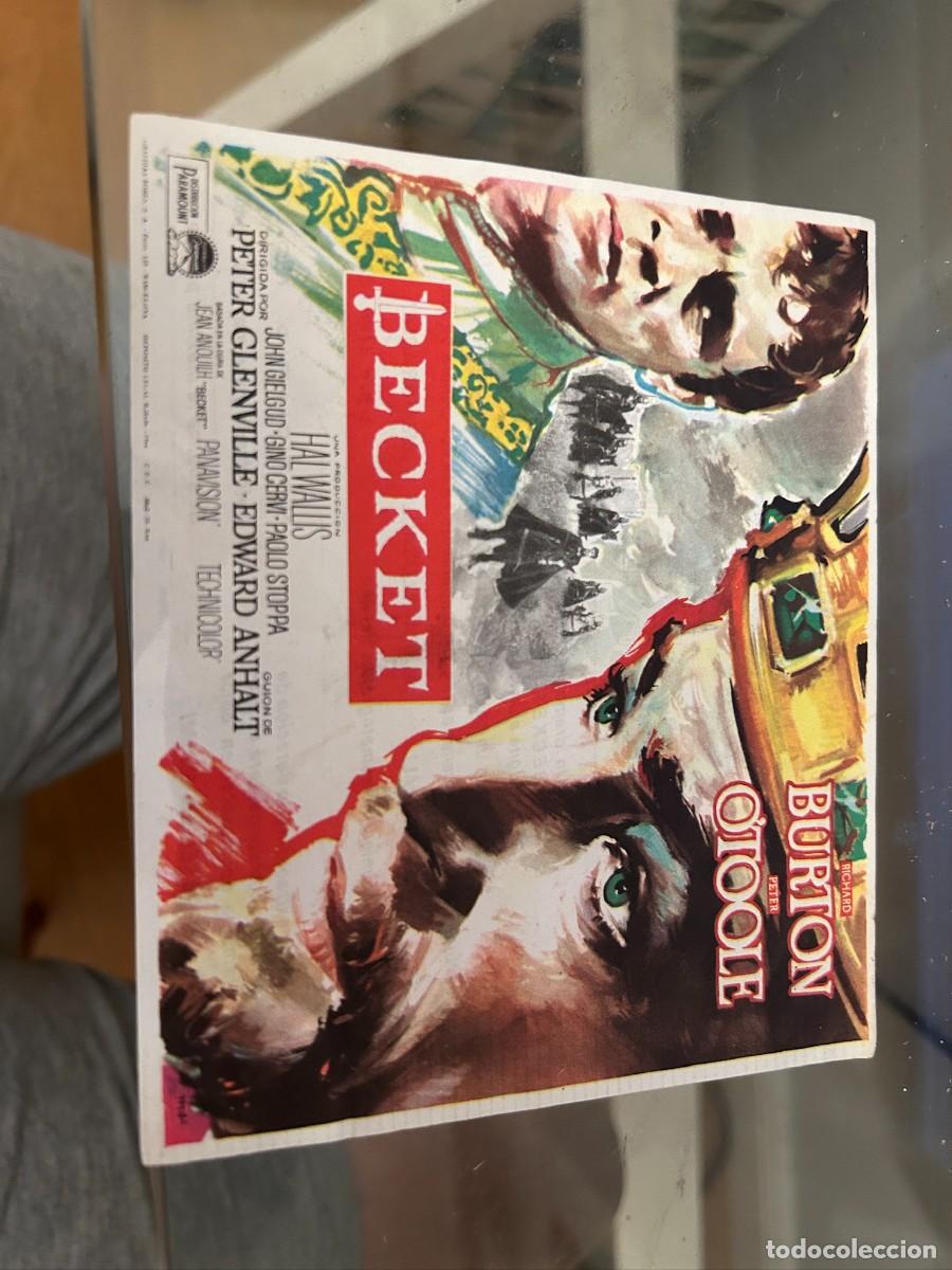 Cine: 1096 BECKET PARAMOUNT FILM DE ESPA&Ntilde;A Y EMPRESA MODERNO CON PUBLICIDAD BUEN ESTADO
