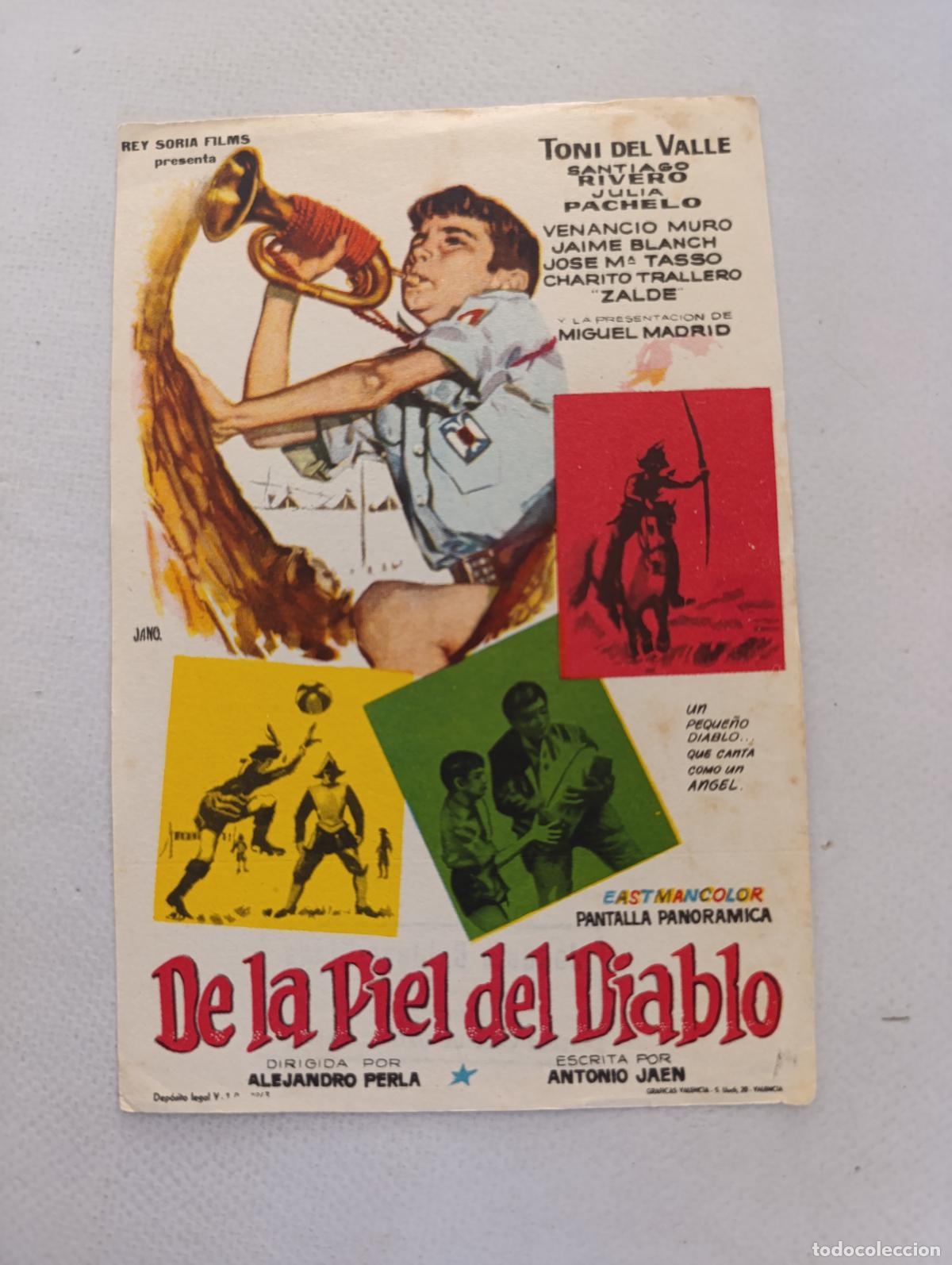Cine: FOLLETO DE MANO - DE LA PIEL DEL DIABLO - TONI DEL VALLE (148H)