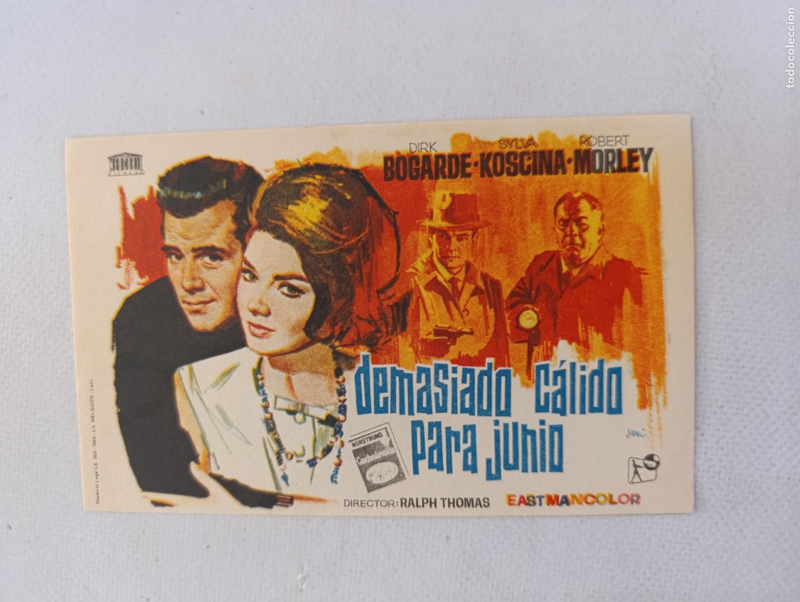 Cine: FOLLETO DE MANO - DEMASIADO CALIDO PARA JUNIO - DIRK BOGARDE (148H)