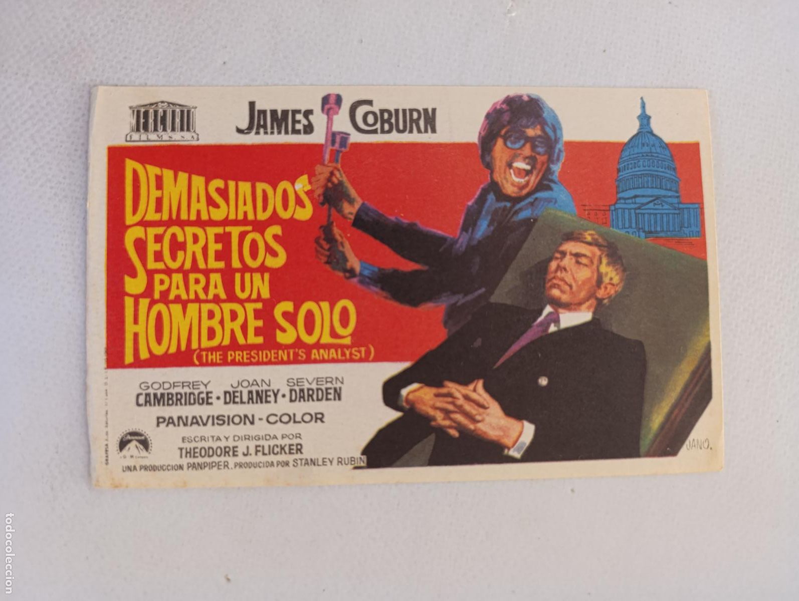 Cine: FOLLETO DE MANO - DEMASIADOS SECRETOS PARA UN HOMBRE SOLO - JAMES COBURN - SIN PUBLICIDAD (148H)