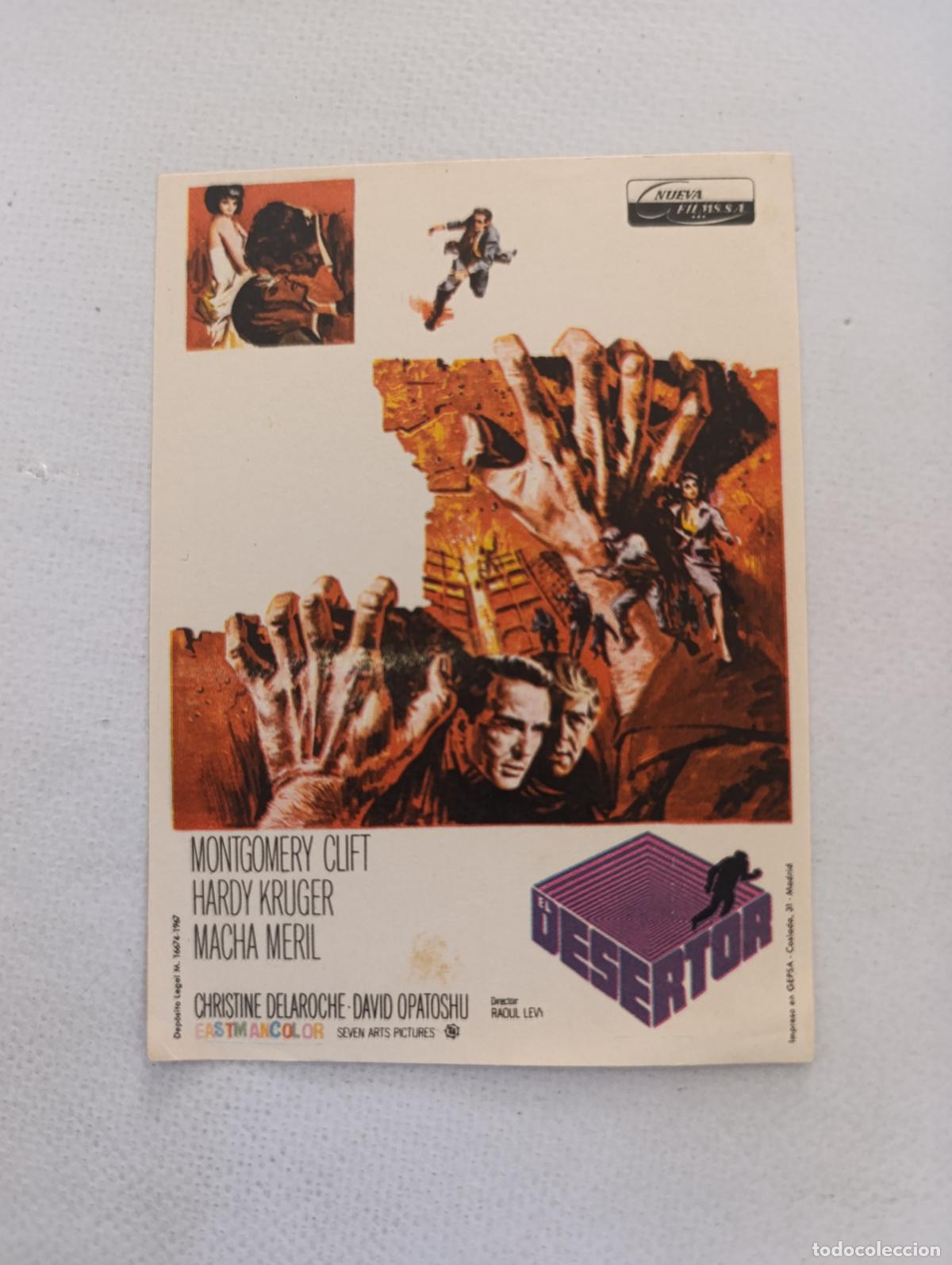 Cine: FOLLETO DE MANO - EL DESERTOR - MONTGOMERY CLIFT - SIN PUBLICIDAD (148H)