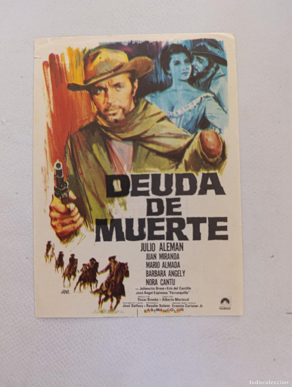 Cine: FOLLETO DE MANO - DEUDA DE MUERTE - JULIO ALEMAN (148I)