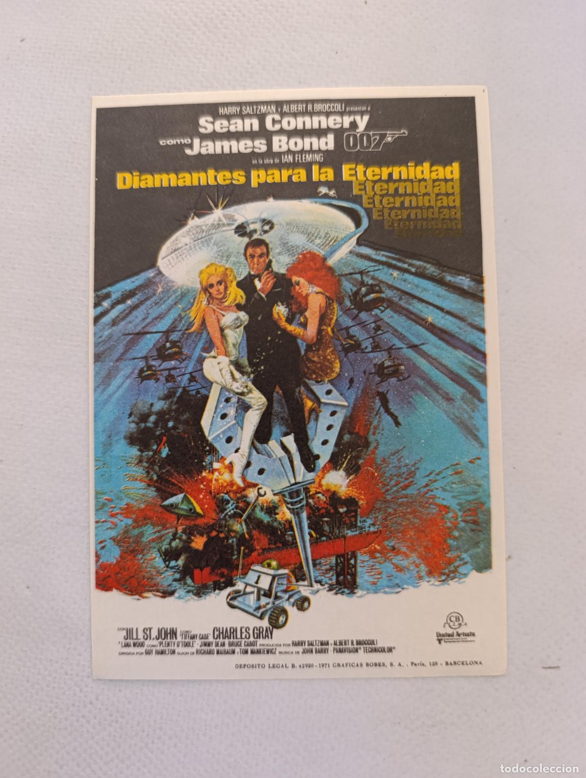Cine: FOLLETO DE MANO - DIAMANTES PARA LA ETERNIDAD - JAMES BOND 007 - SEAN CONNERY - SIN PUBLICIDAD (148I