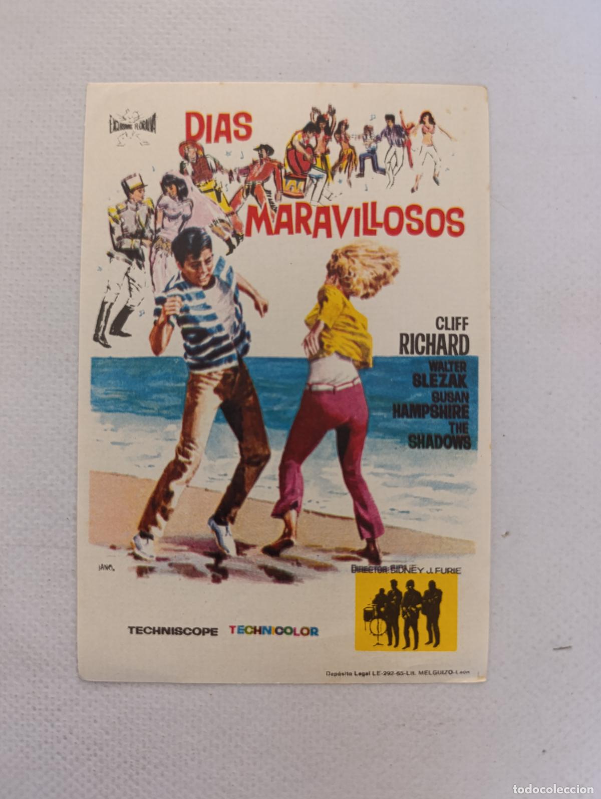 Cine: FOLLETO DE MANO - DIAS MARAVILLOSOS - CLIFF RICHARD - SIN PUBLICIDAD (148I)