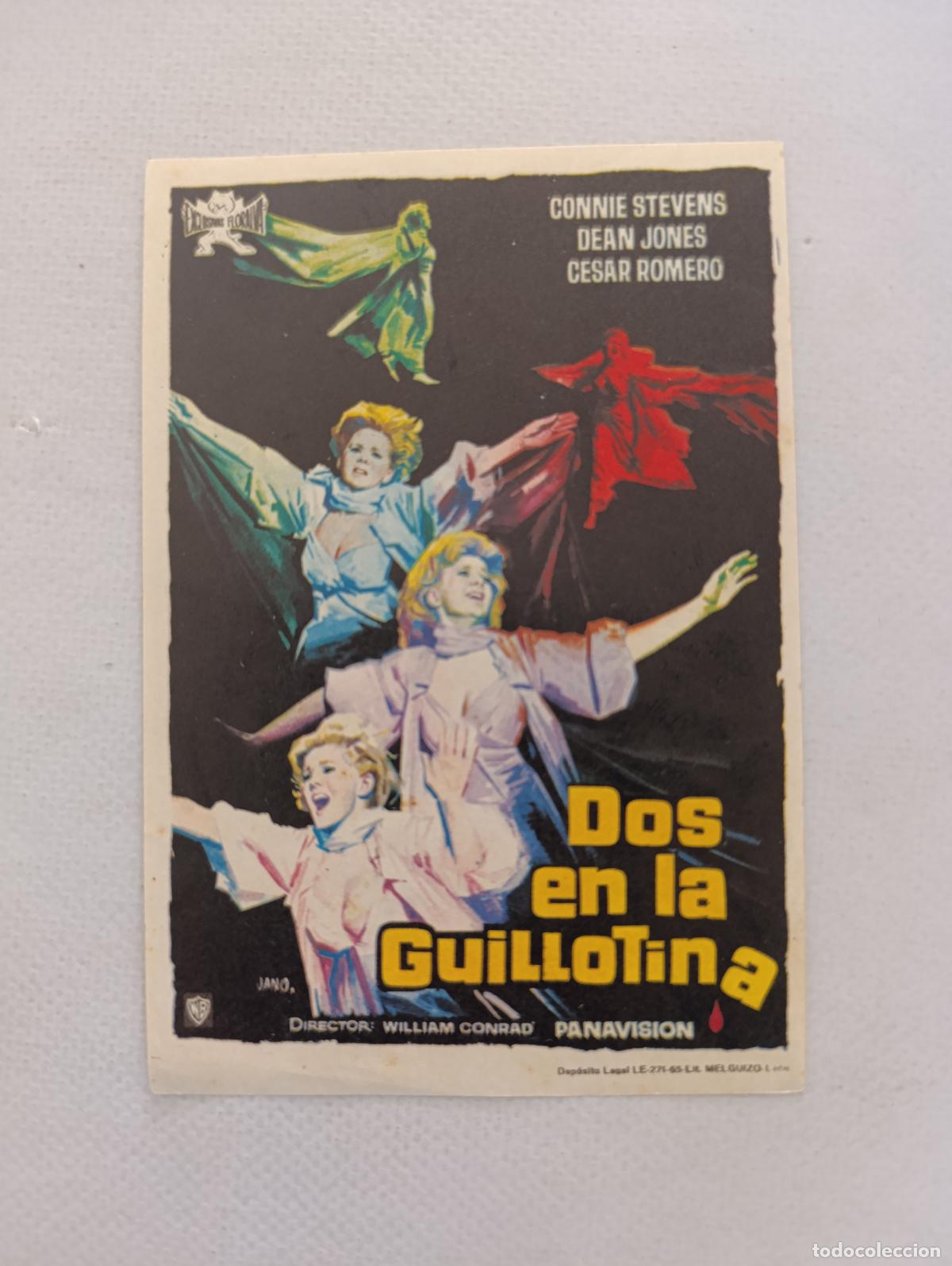 Cine: FOLLETO DE MANO - DOS EN LA GUILLOTINA - CONNIE STEVENS (148J)