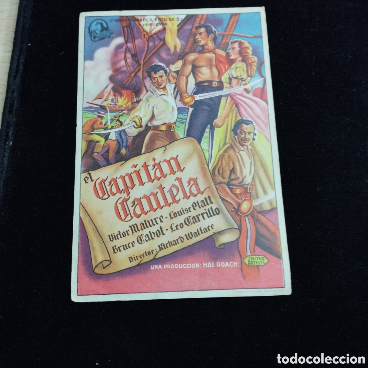 Cine: Programa de cine sencillo. El Capit&aacute;n Cantela. V&iacute;ctor Mature. Louise Platt. Sp