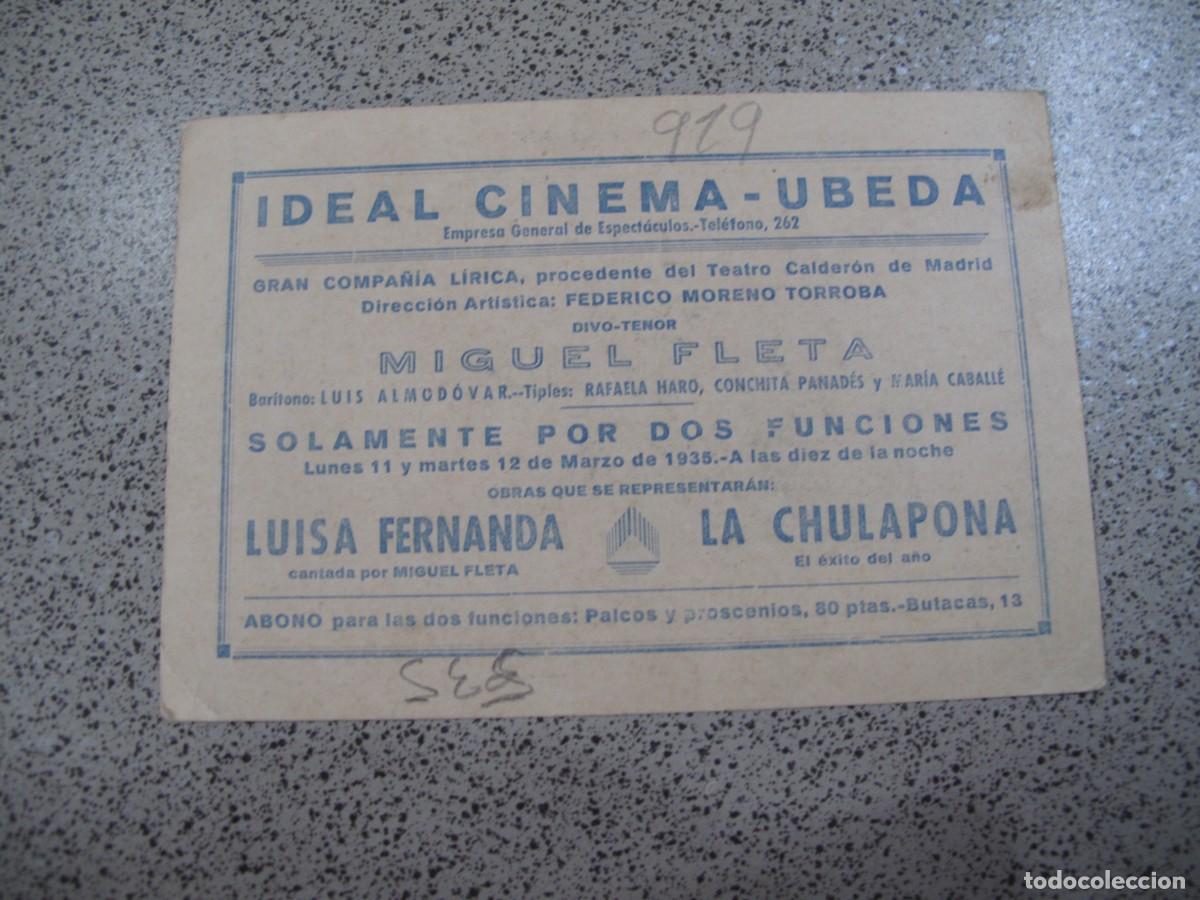 Cine: PROGRAMA DE MANO ORIGINAL EL DE LA FOTO
