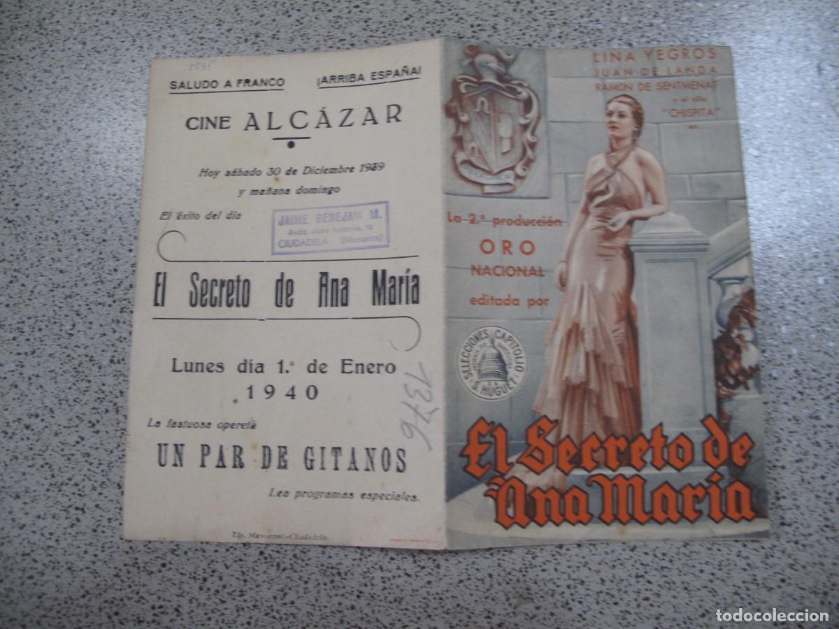  Flyers Publicitaires de films Anciens: PROGRAMA DE MANO ORIGINAL EL DE LA FOTO
