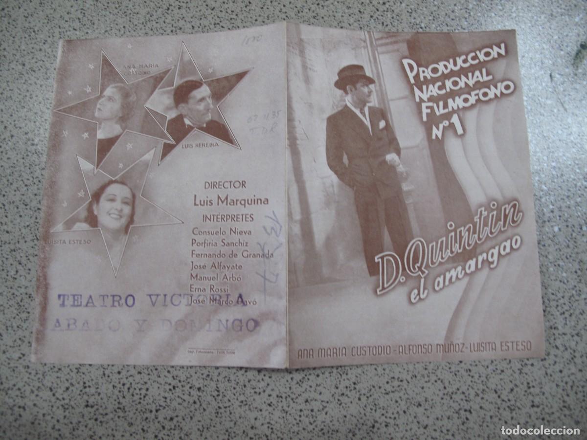  Flyers Publicitaires de films Anciens: PROGRAMA DE MANO ORIGINAL EL DE LA FOTO