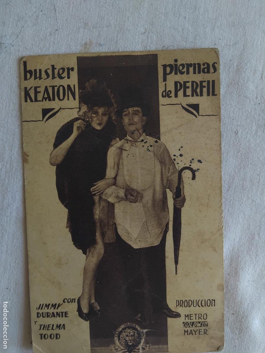 Cine: PROGRAMA DE CINE CARTON PIERNAS DE PERFIL. BUSTER KEATON. CINE SMART.