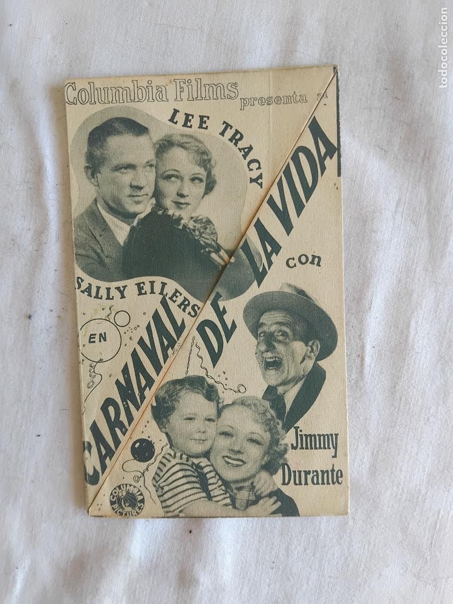Cine: PROGRAMA DE CINE TROQUELADO CARNAVAL DE LA VIDA. PATHE CINEMA.
