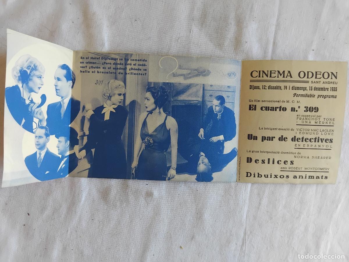 Cine: PROGRAMA DE CINE DOBLE EL CUARTO NUMERO 309 MGM - Foto 2