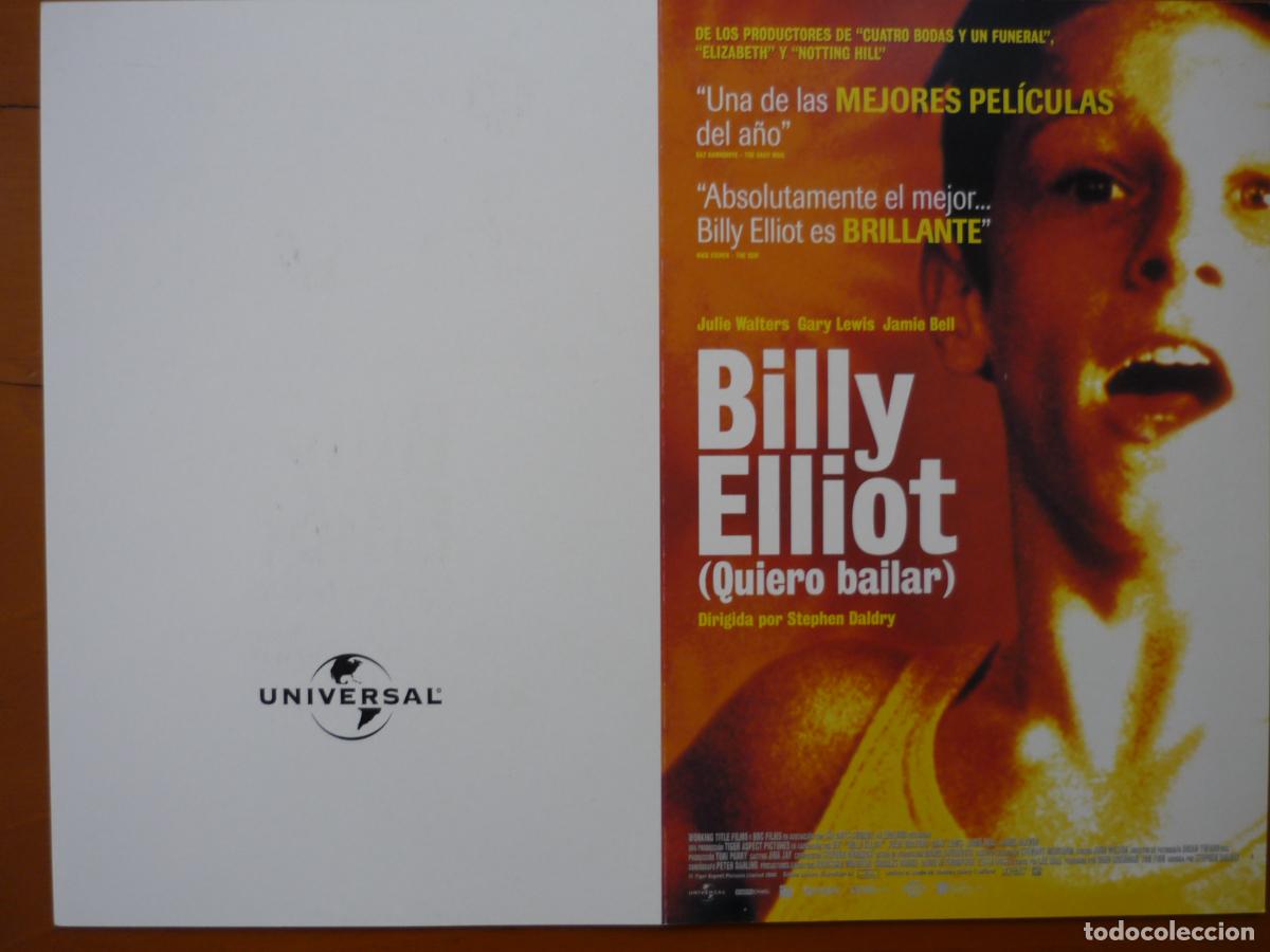Cine: bily elliott quiero bailar - folleto mano invitacion preestreno - jamie bell julie walters