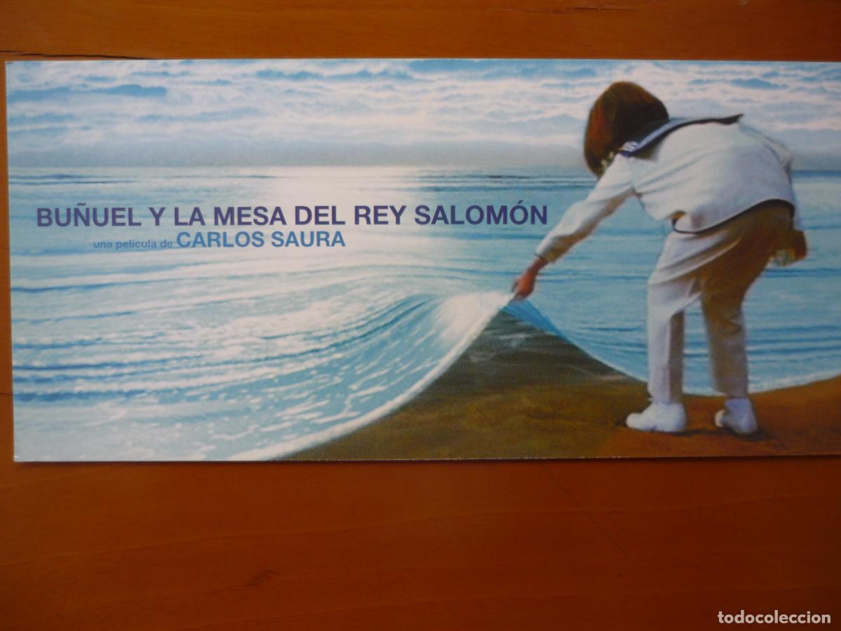 Cine: bu&ntilde;uel y la mesa del rey salomon - folleto mano invitacion preestreno - carlos saura cine espa&ntilde;ol