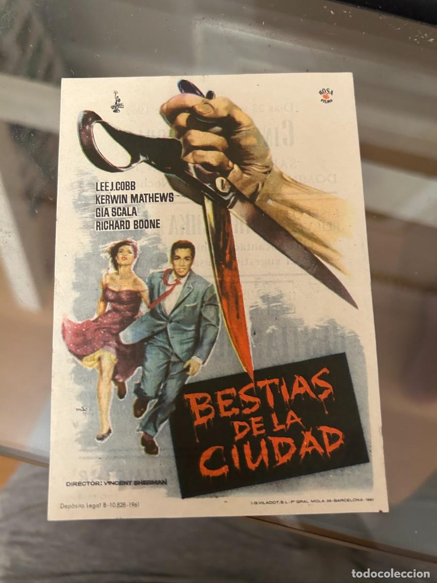 Cine: 1150 BESTIAS DE LA CIUDAD CINEMA VICTORIA ZARAGOZA CON PUBLICIDAD BUEN ESTADO