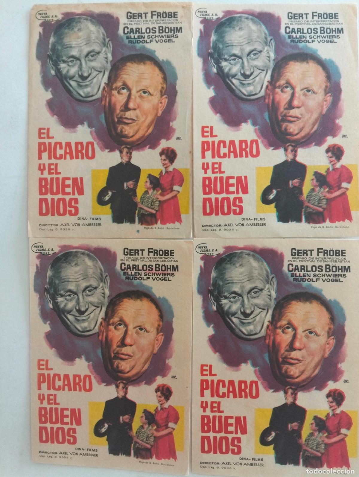 Cine: 4 FOLLETOS DE CINE, EL PICARO Y EL BUEN DIOS