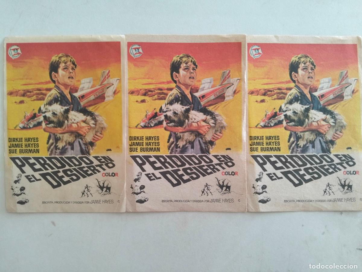 Cine: 3 FOLLETOS DE CINE, PERDIDOS EN EL DESIERTO