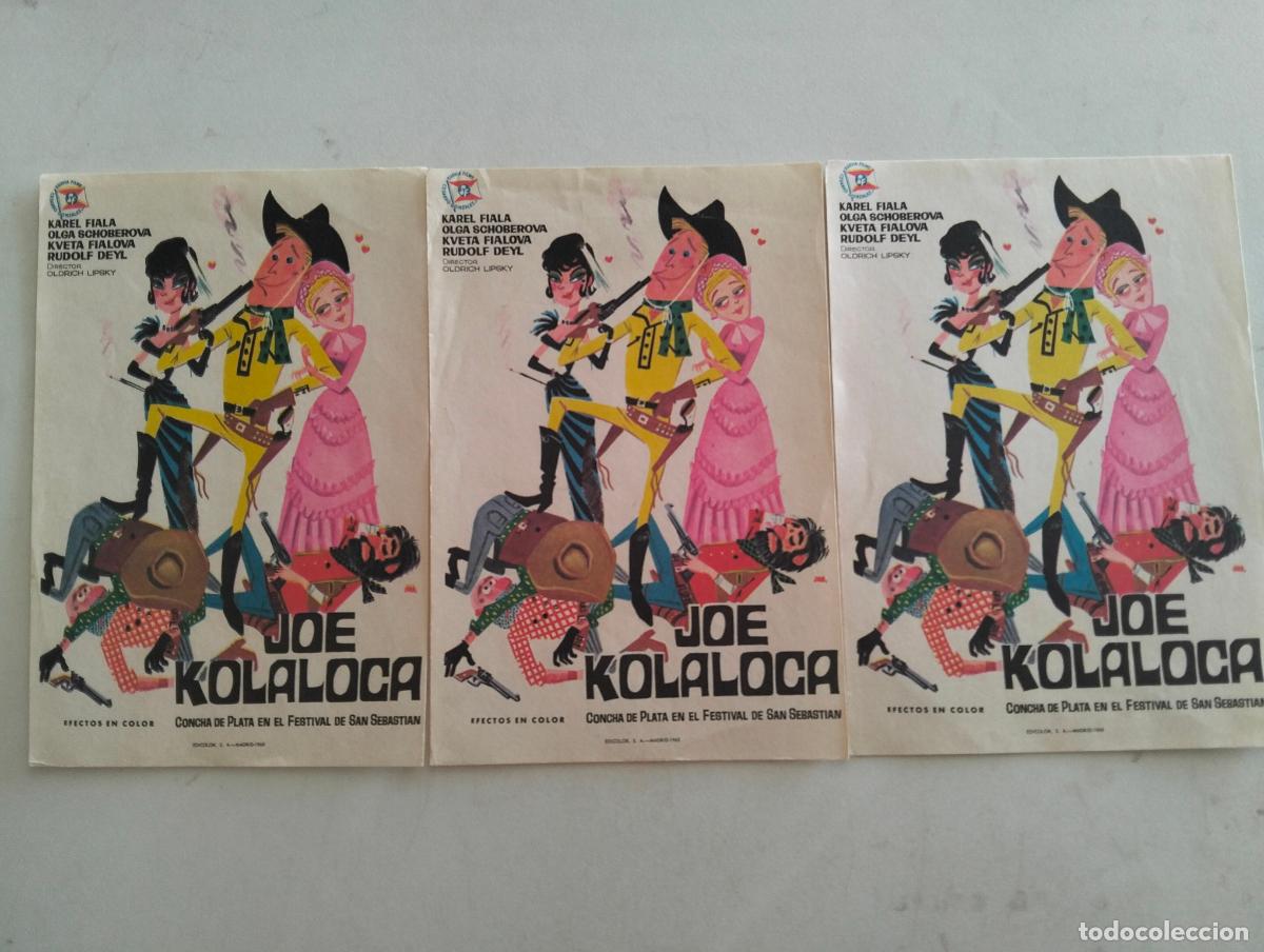 Cine: 3 FOLLETOS DE CINE, JOE KOLALOCA