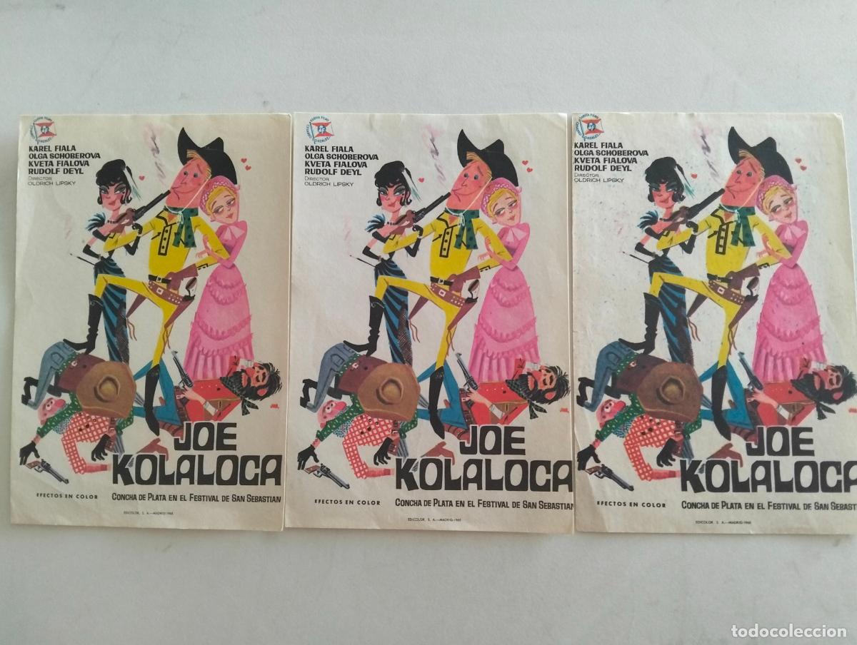 Cine: 3 FOLLETOS DE CINE, JOE KOLALOCA