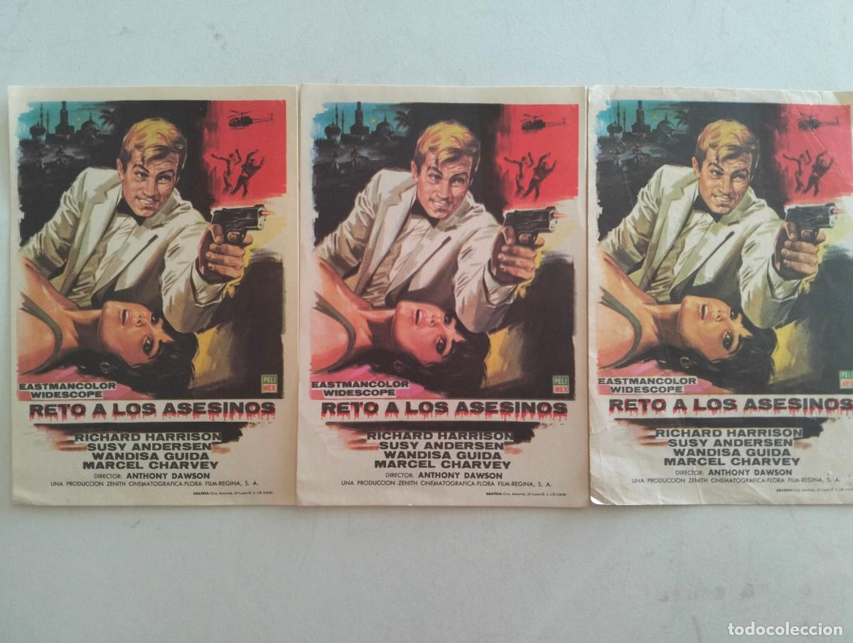 Cine: 3 FOLLETOS DE CINE, RETO A LOS ASESINOS
