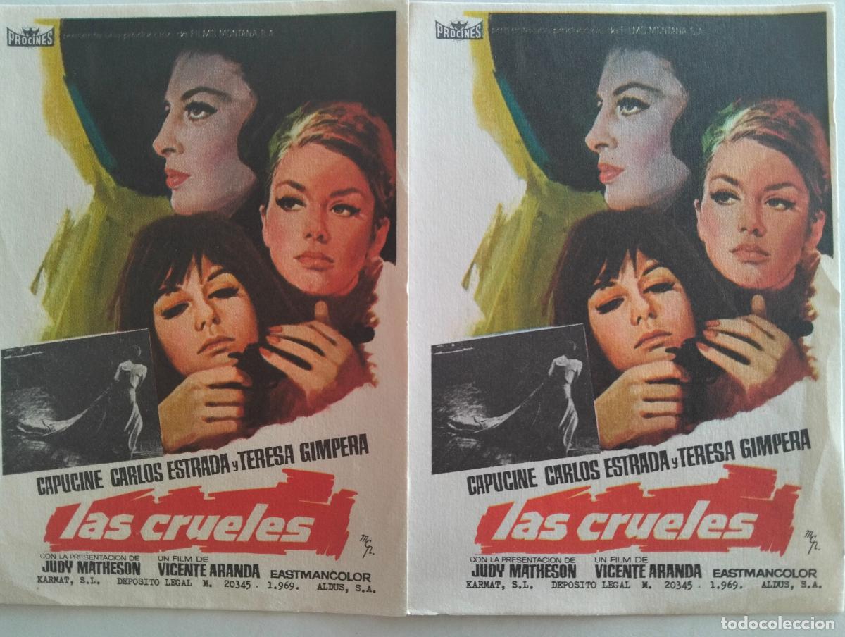 Cine: 2 FOLLETOS DE CINE, LAS CRUELES