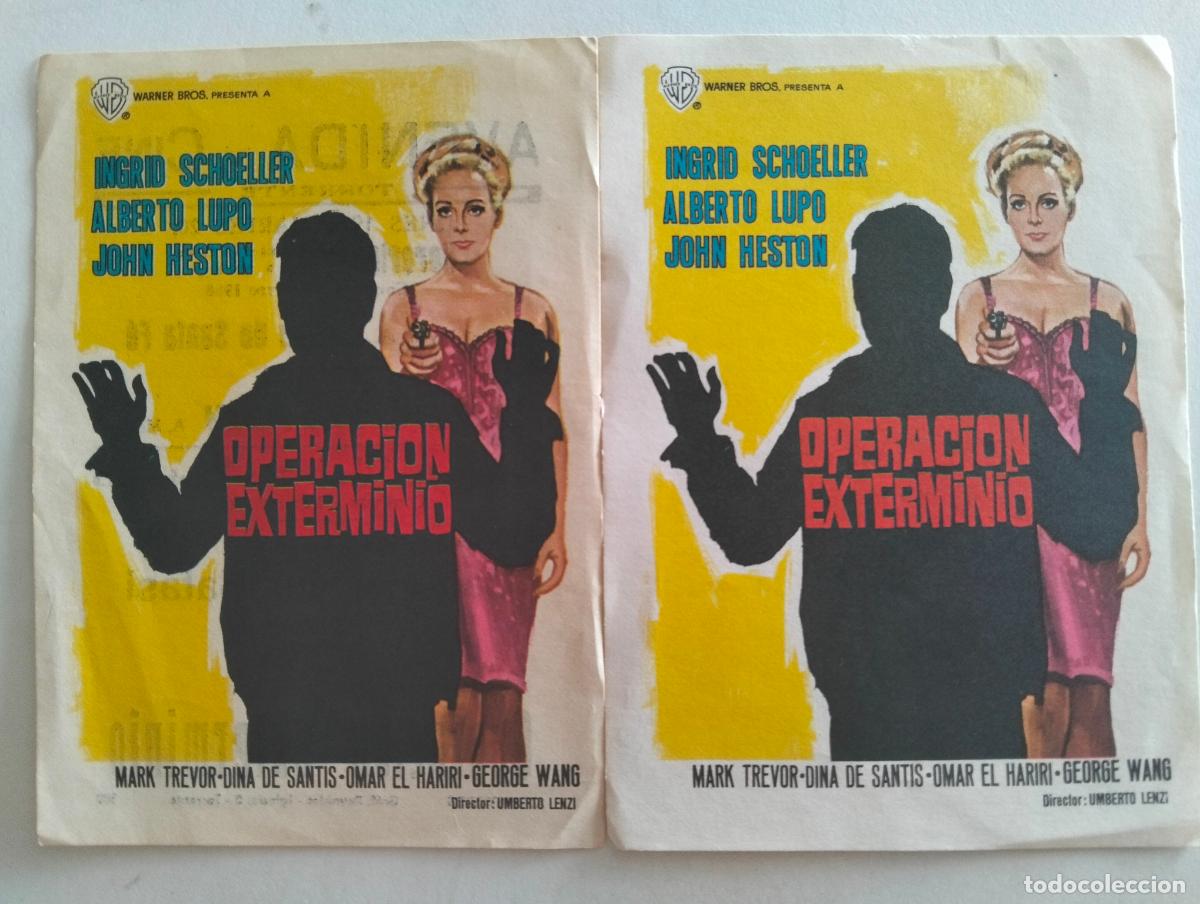 Cine: 2 FOLLETOS DE CINE, OPERACION EXTERMINIO