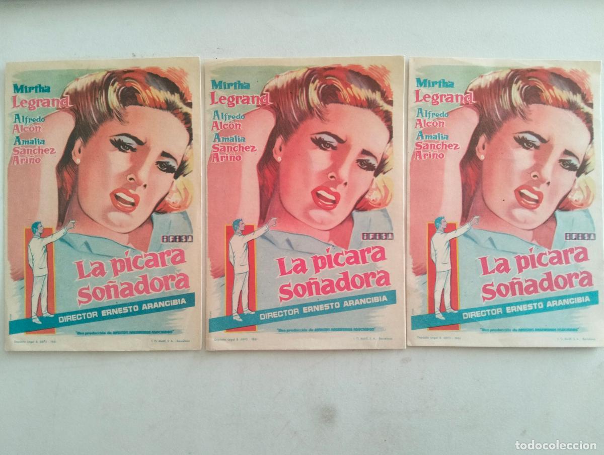 Cine: 3 FOLLETOS DE CINE, LA PICARA SO&Ntilde;ADORA